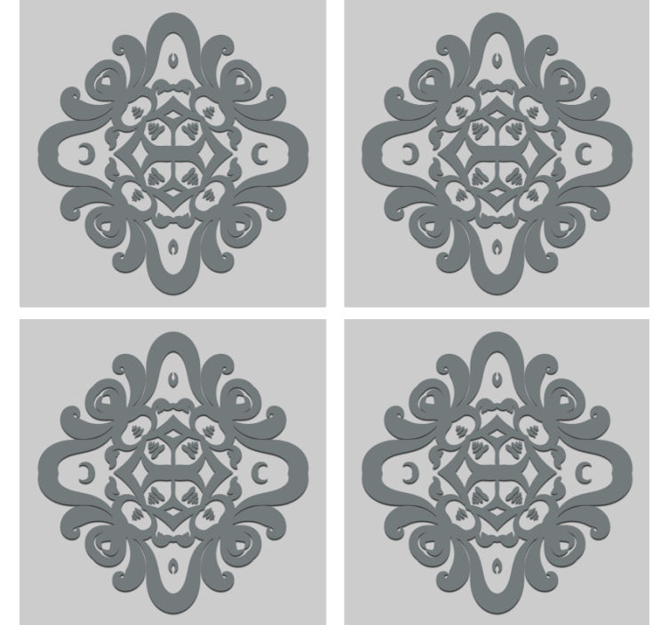 Posavasos motivo de patrón intrincado - TenVinilo