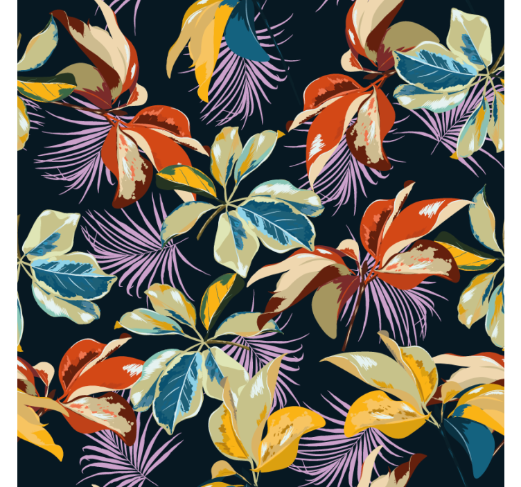 Posavasos patrón de hojas coloridas - TenVinilo