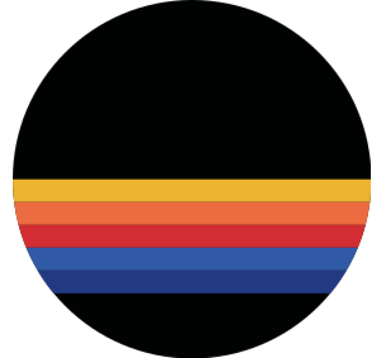 Posavasos patrón circular a rayas coloridas - TenVinilo