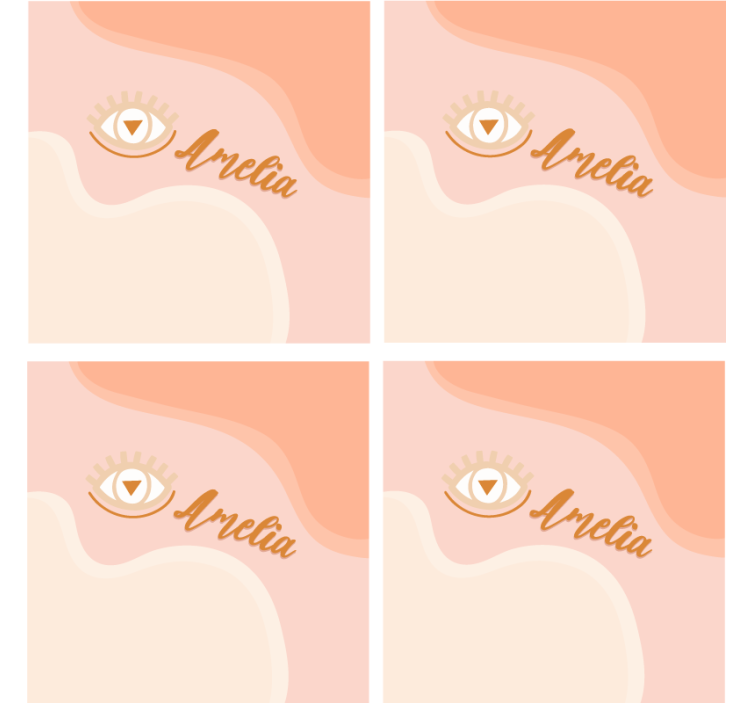 Posavasos personalizable curvas suaves personalizadas - TenVinilo