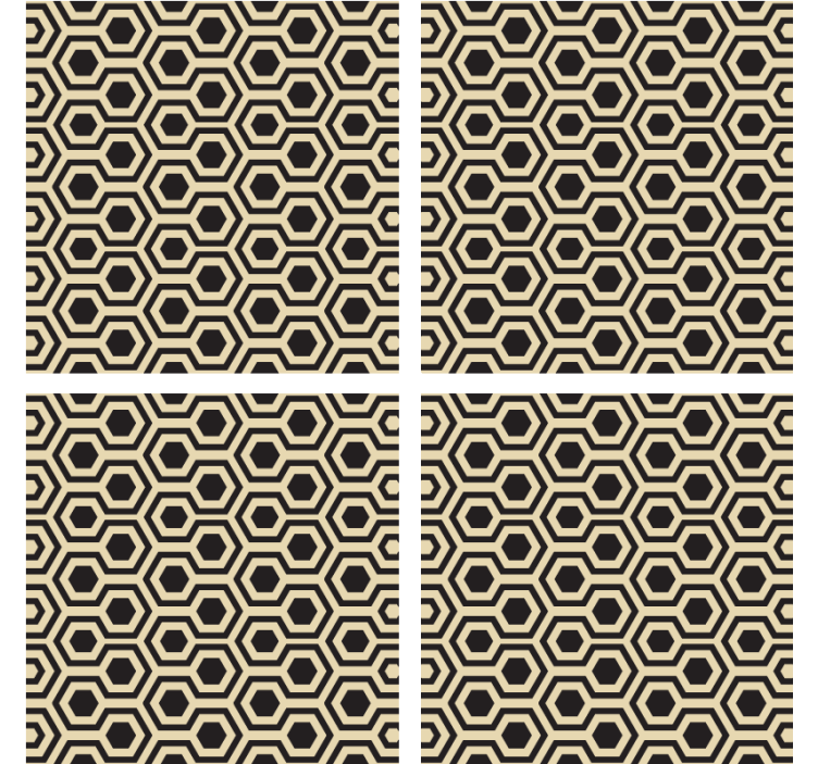 Posavasos diseño de patrón de panal - TenVinilo