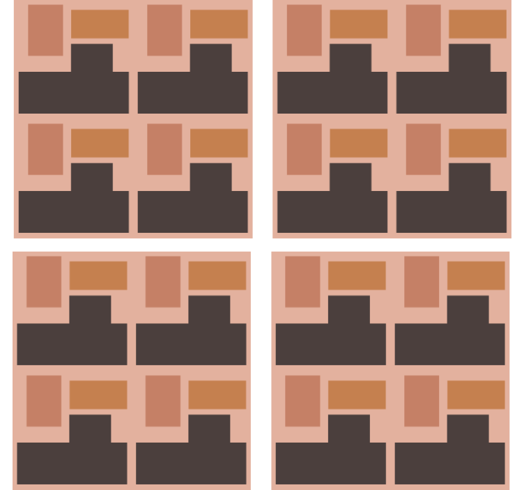 Posavasos diseño de bloques geométricos - TenVinilo