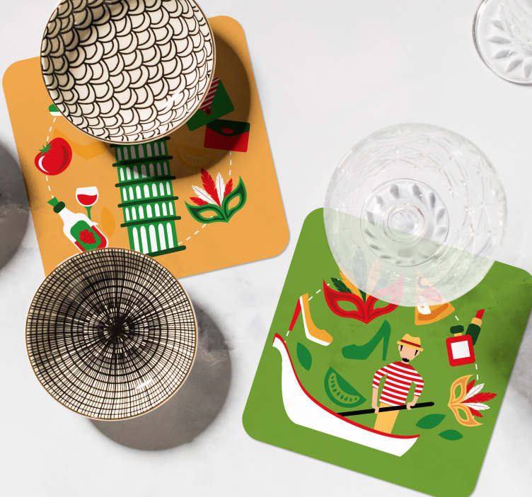 Iconos más famosos de italia más posavasos - TenVinilo