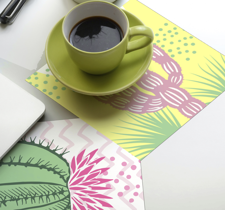 Posavasos modernos variedad de cactus - TenVinilo