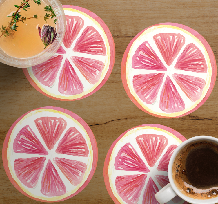 Posavasos moderno Pomelo cítricos - TenVinilo