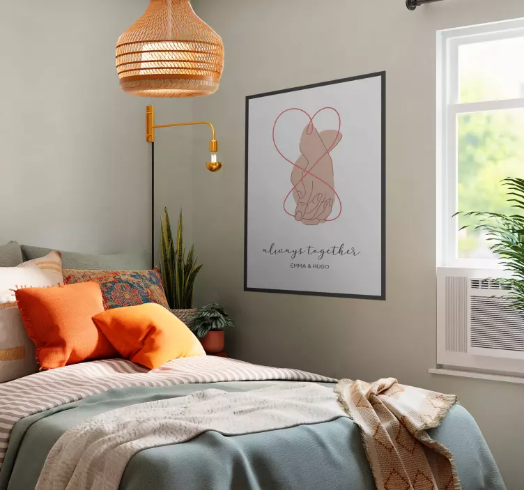 Poster dormitorio matrimonio we are always togetherSiempre estamo - TenVinilo