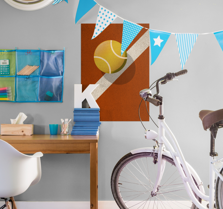 Cartel de diseño de pelota de tenis - TenVinilo