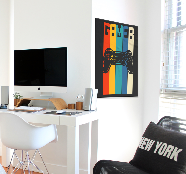 Impresión del cartel del juego del controlador - TenVinilo