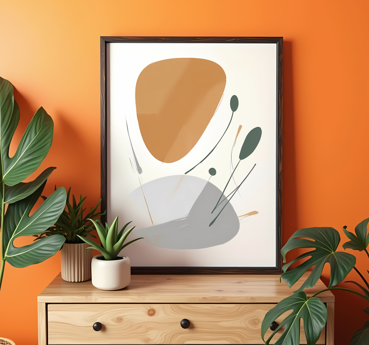 Poster abstracto desorden artístico - TenVinilo