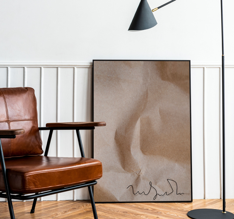 Poster abstracto firma de papel antiguo - TenVinilo