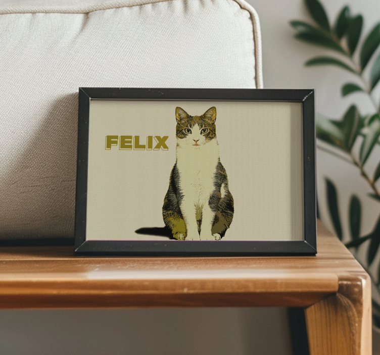 Poster animales ilustración personalizada en medio tono - TenVinilo