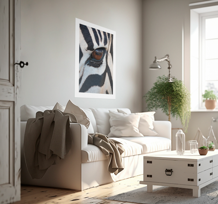 Poster animales ojo del cebra - TenVinilo