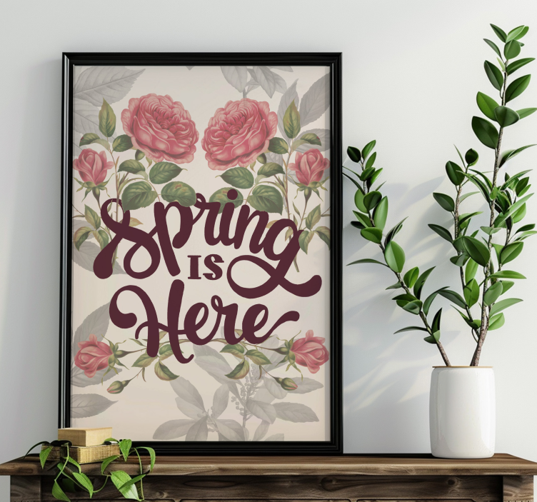 Poster de flores la primavera está aquí - TenVinilo
