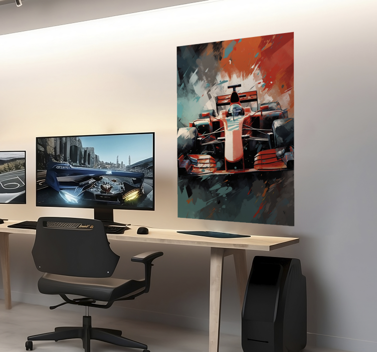 Poster F1 coche rojo - TenVinilo