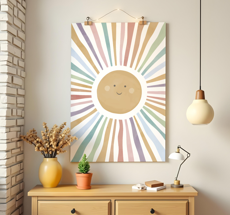 Poster dormitorio infantil sol feliz - TenVinilo