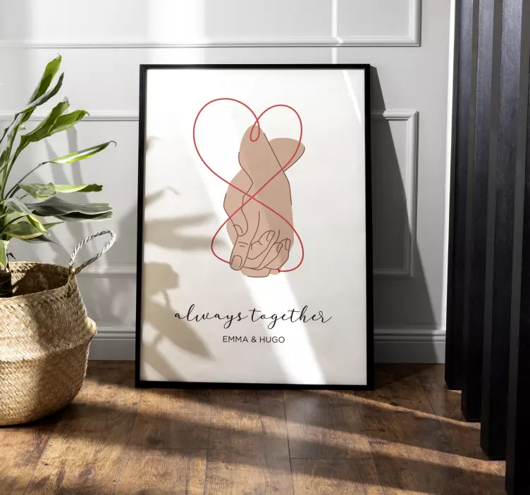 Poster dormitorio matrimonio we are always togetherSiempre estamo - TenVinilo