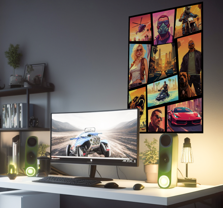 Poster habitación juvenil esta aventura de texto y collage de acc - TenVinilo