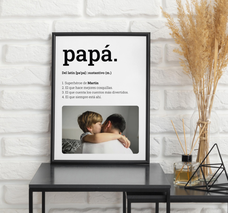 Poster salón descripción palabra padre - TenVinilo