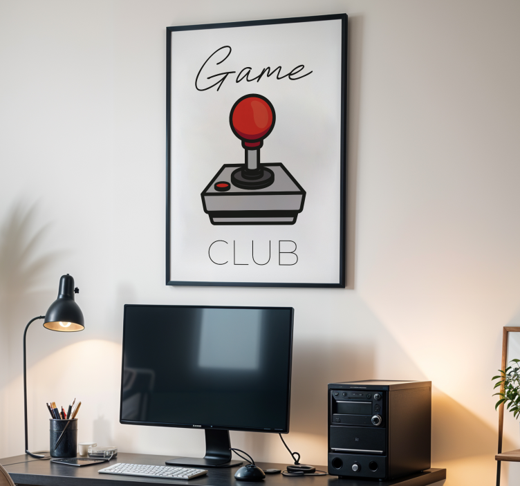 Poster videojuego club de juegos - TenVinilo