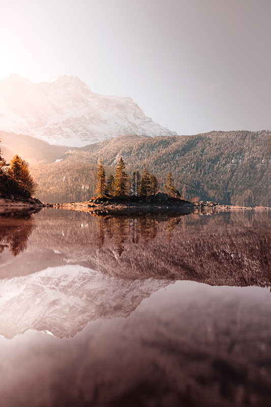 Poster foto realista montañas nórdicas - TenVinilo