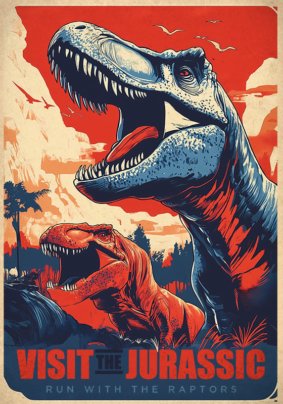 Poster dinosaurios visita el jurásico - TenVinilo