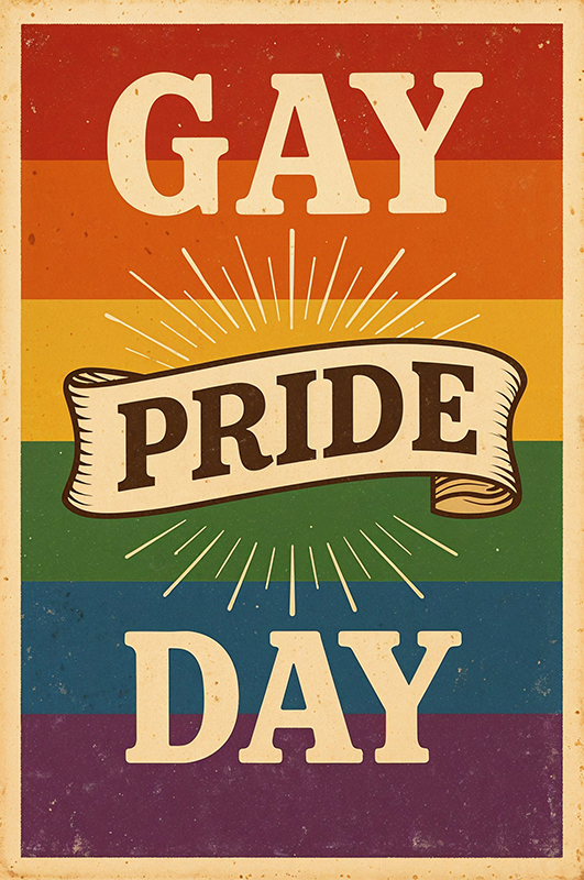 Poster con frases día del orgullo gay - TenVinilo