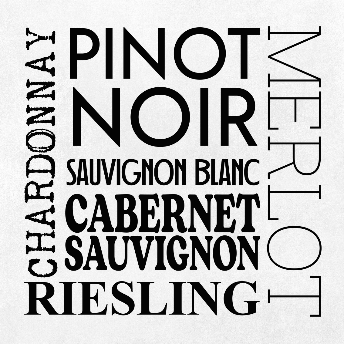 Poster cocina tipos de vino - TenVinilo