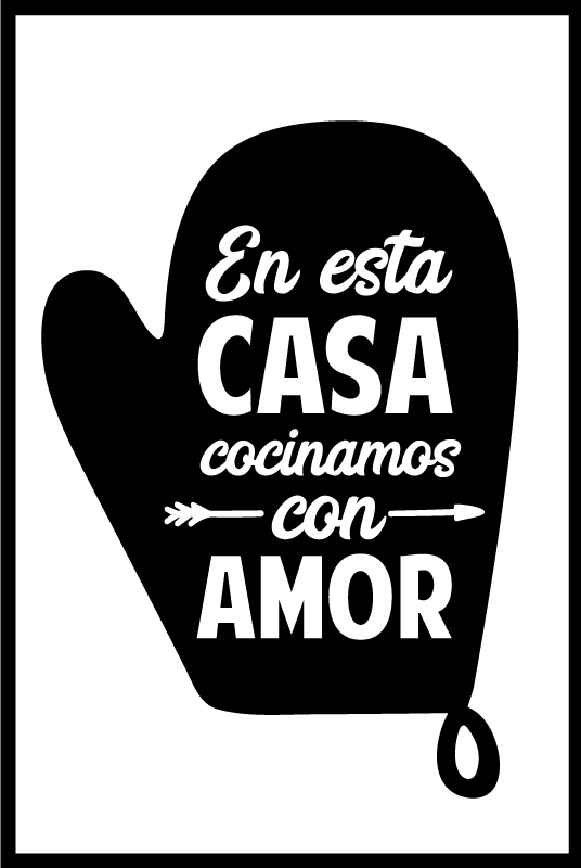 Poster cocina frases de amor en la cocina - TenVinilo
