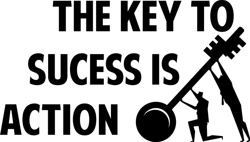 Poster oficina el éxito es acción - TenVinilo