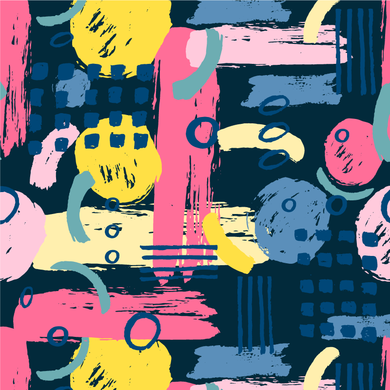 Poster salón abstracto colorido - TenVinilo