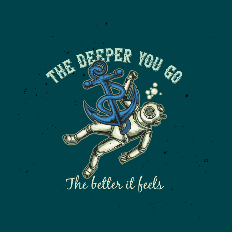 Poster salón cuanto más profundo llegues - TenVinilo