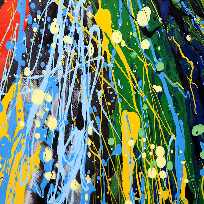 Poster salón salpicadura de color arcoíris - TenVinilo