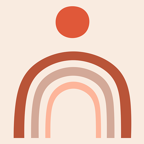 Poster salón arte mural arcoíris - TenVinilo