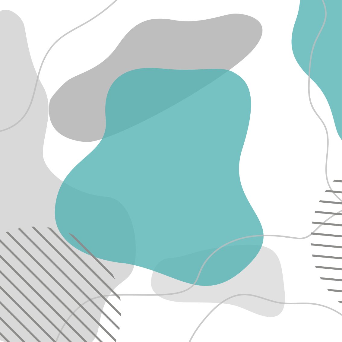 Poster salón formas de arte mural azul y verde - TenVinilo