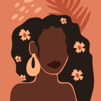 Poster de flores mujer abstracta estética - TenVinilo