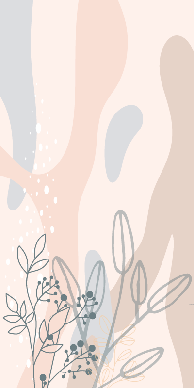 Poster flores y plantas silueta floral elegante - TenVinilo