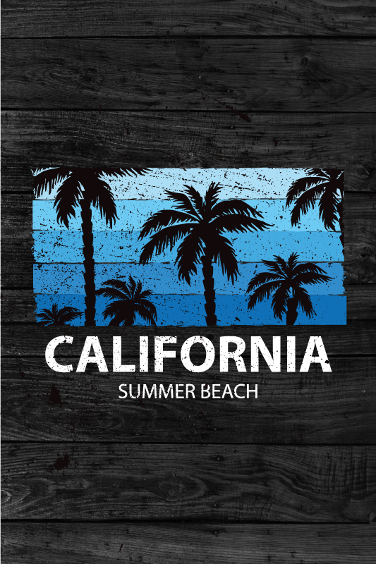 Poster ciudades california verano playa - TenVinilo