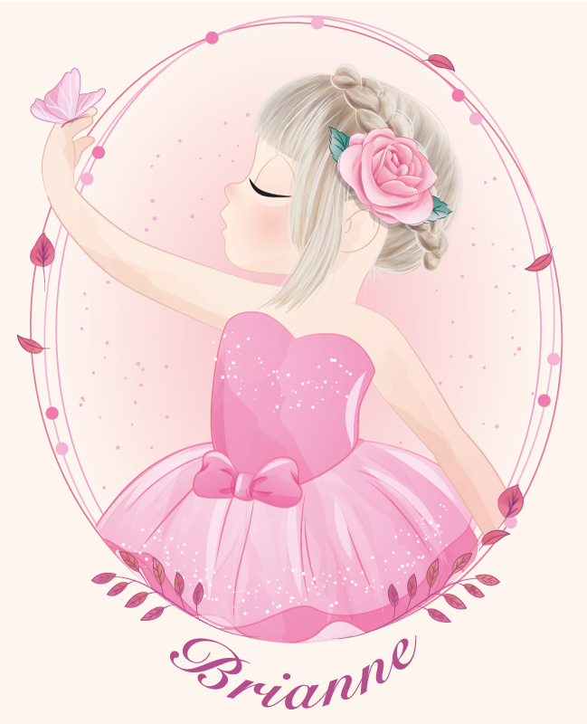 Poster con nombre bailarina danza alegre - TenVinilo