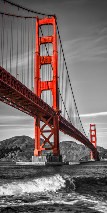 Poster paisajes vinilo decorativo puente golden gate - TenVinilo