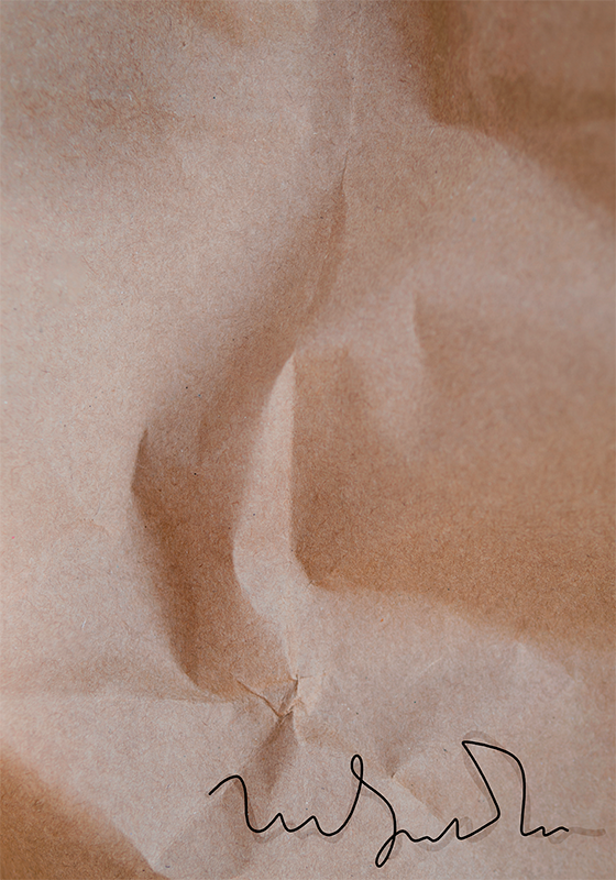 Poster abstracto firma en papel antiguo - TenVinilo