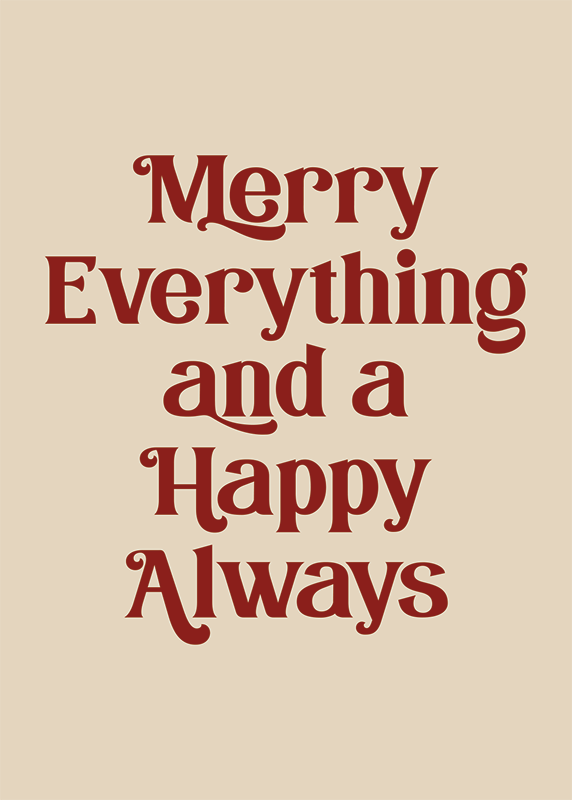 Poster navidad todo y siempre feliz - TenVinilo