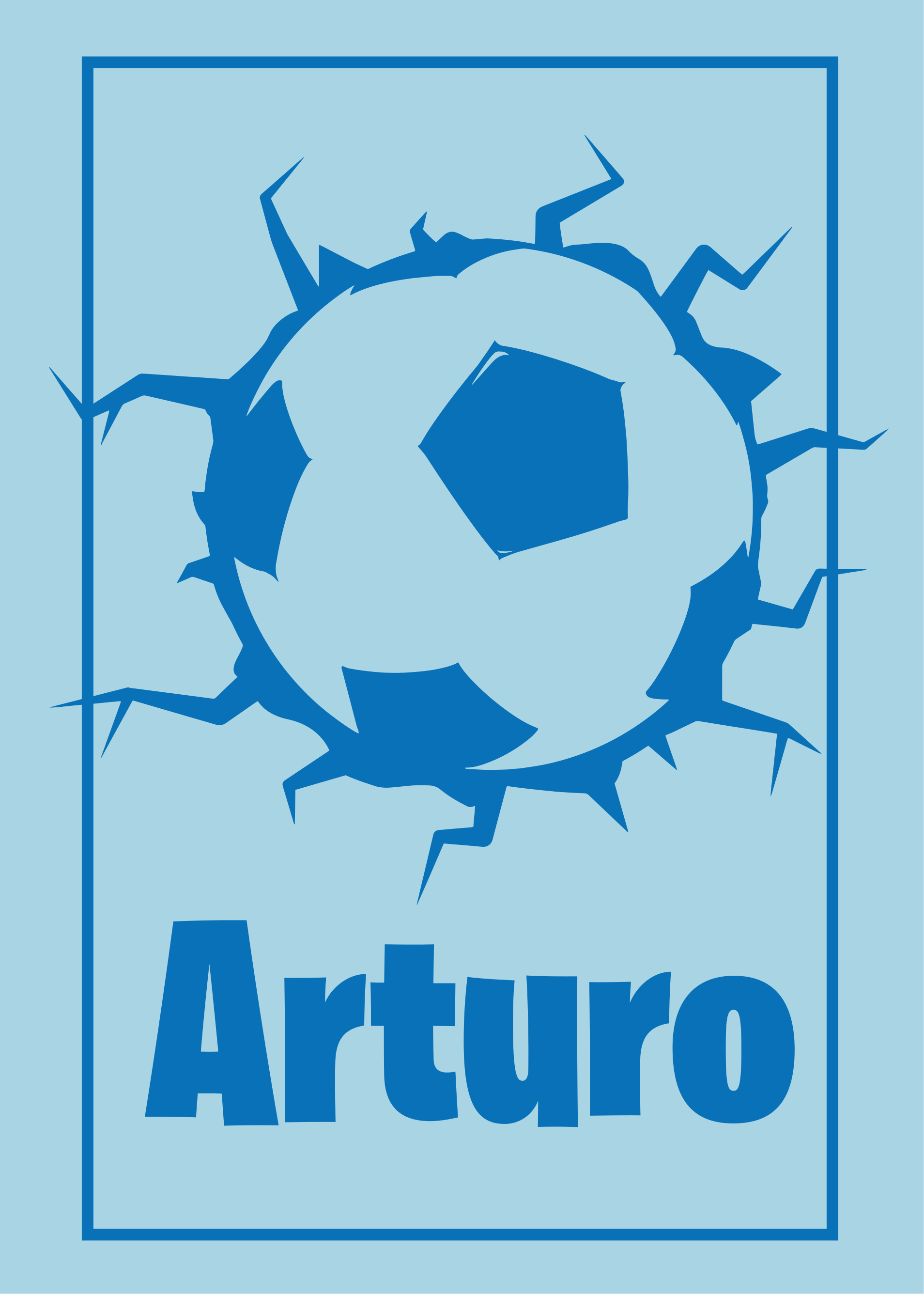 Poster fútbol pared rompedora de balones - TenVinilo