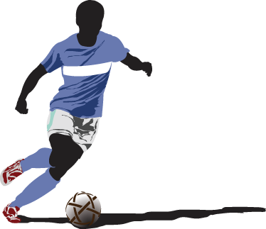 Poster fútbol vinilo decorativo jugador de fútbol - TenVinilo