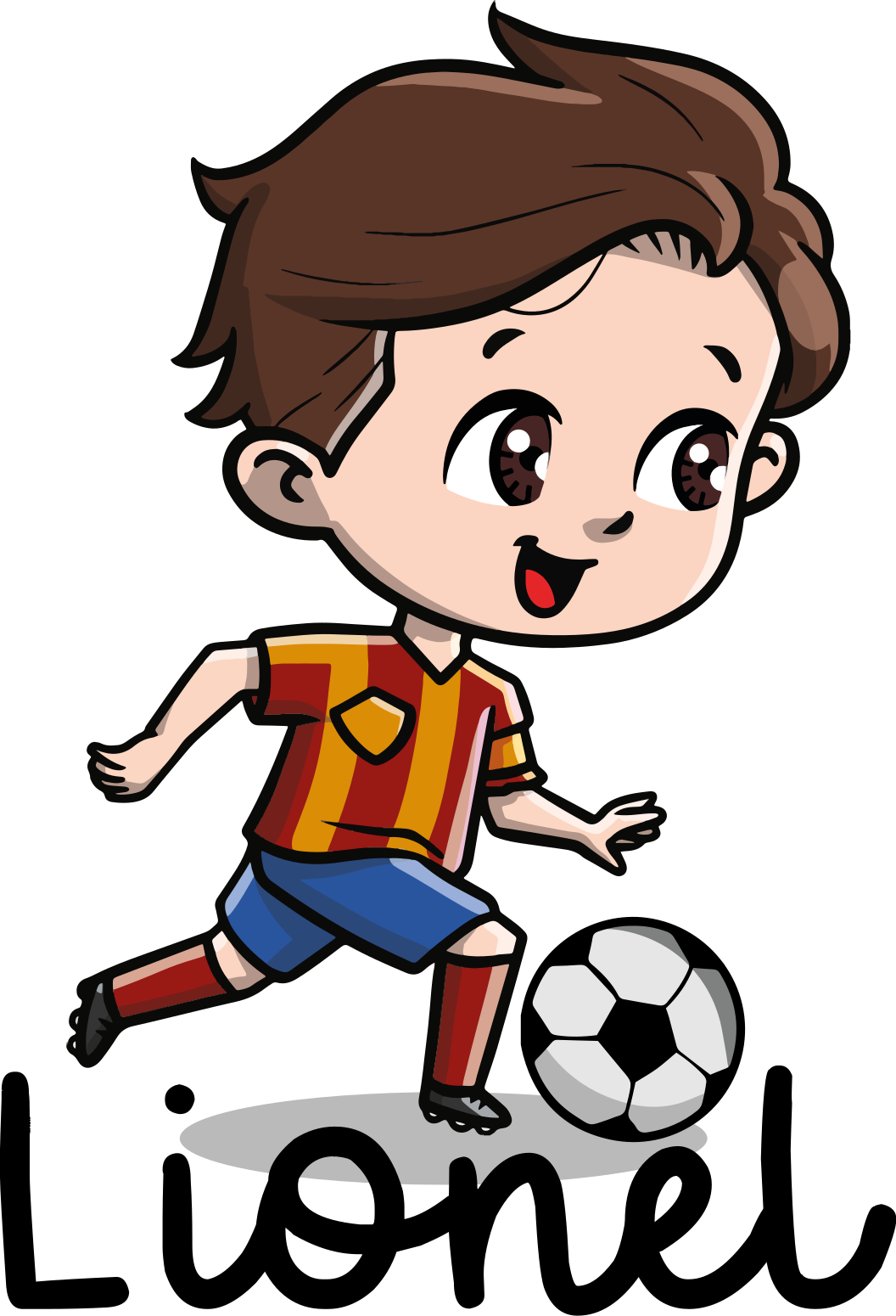 Poster fútbol jugador de fútbol niño con nombre - TenVinilo
