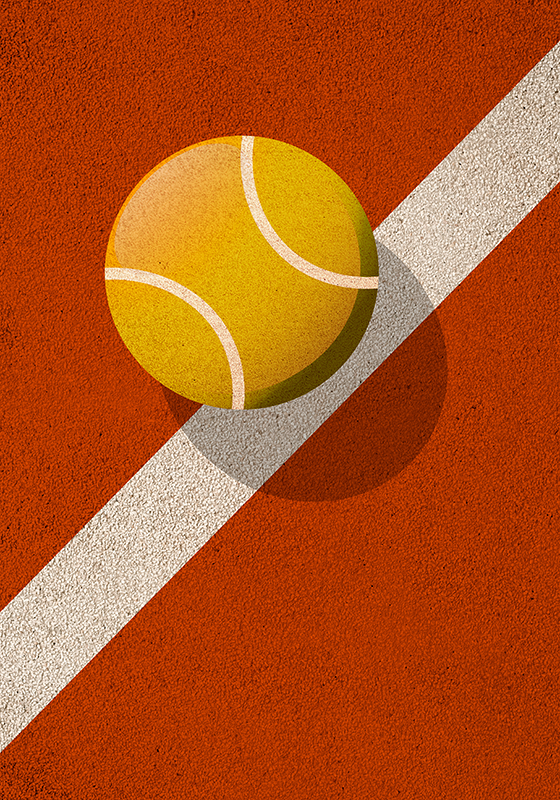 Cartel de diseño de pelota de tenis - TenVinilo