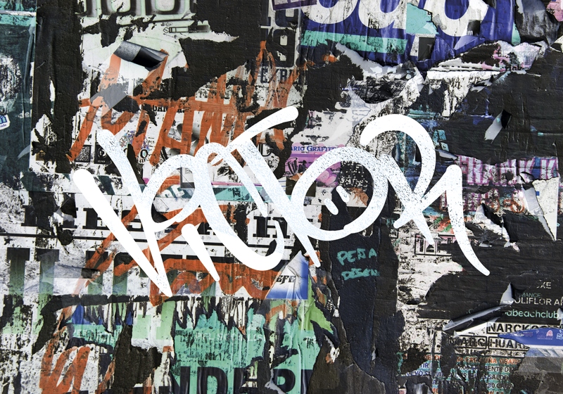 Cartel de graffiti con nombre - TenVinilo