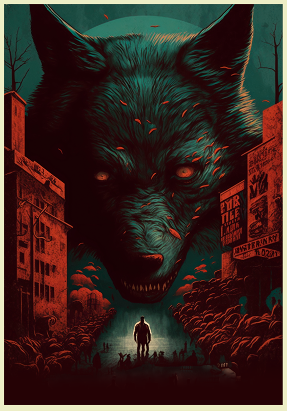 Cartel de la película lobo cartel animal - TenVinilo