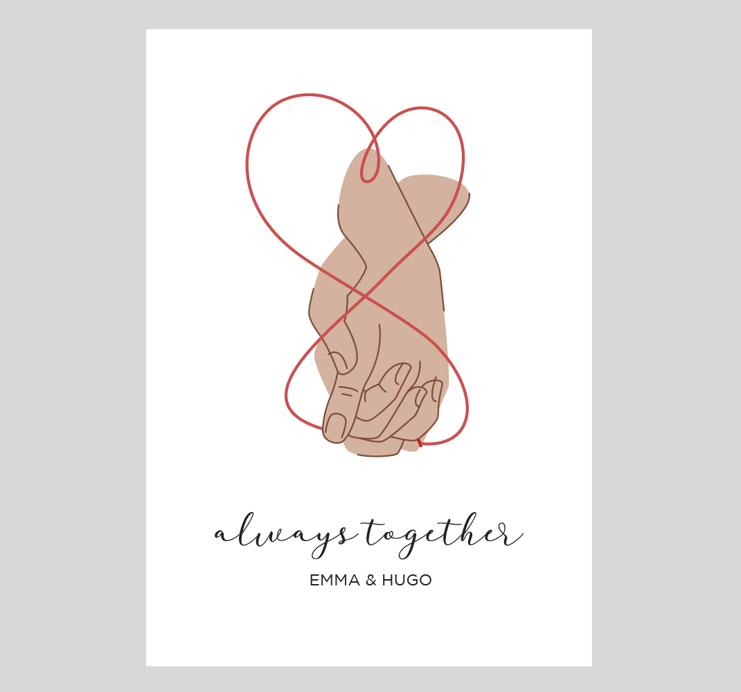 Poster dormitorio matrimonio we are always togetherSiempre estamo - TenVinilo