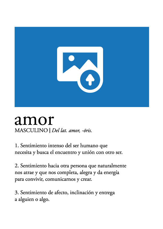 Poster con nombre definición de amor - TenVinilo