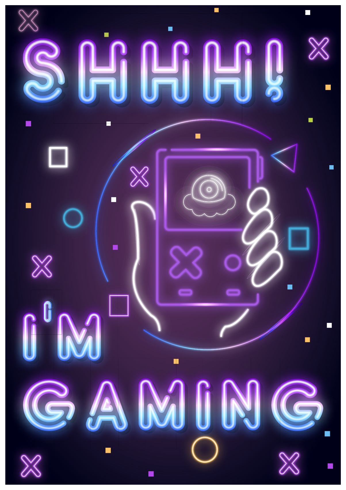 Poster videojuego i am gaming - TenVinilo